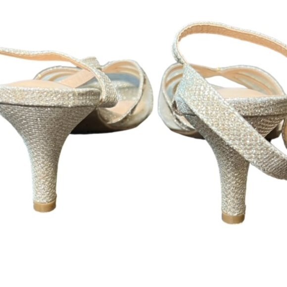 DREAM PAIRS Women Rhinestone and Mesh Ankle Strap 2.5" Heels Sz 9 Sparkly! - Picture 4 of 9